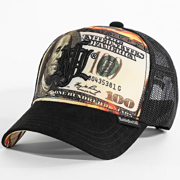 Rock'n Free Life - Trucker Cap Burns N232 Schwarz Beige Orange