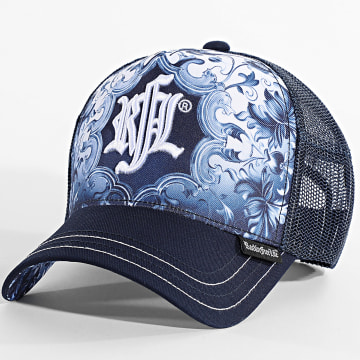 Rock'n Free Life - Gorra Trucker Porce N238 Azul Marino Blanco