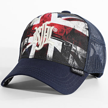 Rock'n Free Life - Trucker Rock N220 Cap Marineblau Weiß Rot