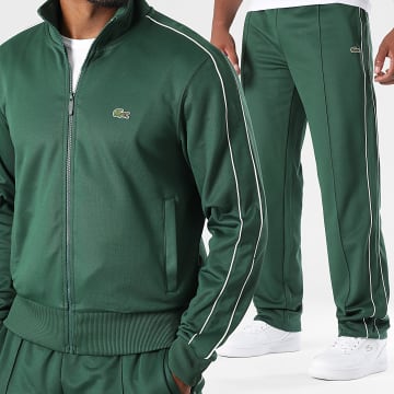 Lacoste - Groen trainingspak met geborduurd krokodillenlogo