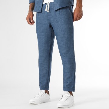 LBO - Pantalones efecto lino 2294 LT Azul marino brezo