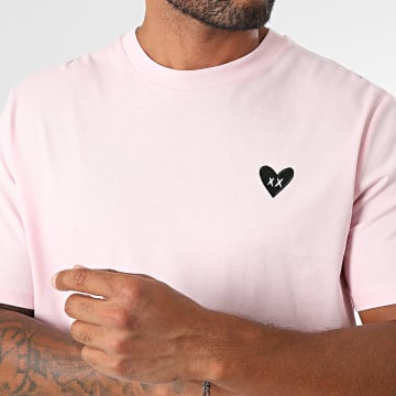 Luxury Lovers - Tee Shirt Oversized Groot Zwart Hart Geborduurd Roos