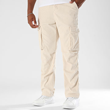 MTX - Pantalon Cargo Velour Côtelé 010 Beige Clair
