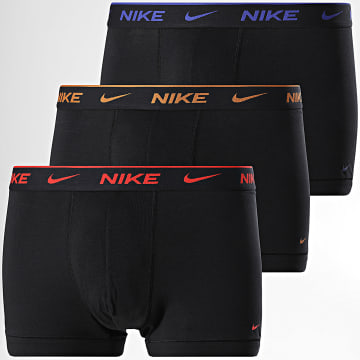 Nike - Lot De 3 Boxers KE1008 Noir Rouge Camel Bleu Marine