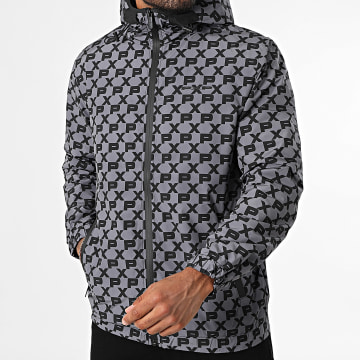 PXP - Coupe-Vent Capuche Zippé 2533172 Gris Noir