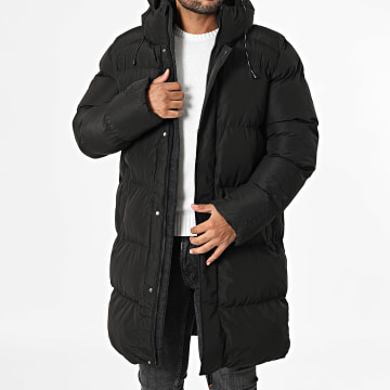 Superdry - Chaqueta larga con capucha y cremallera M5011917A Negro