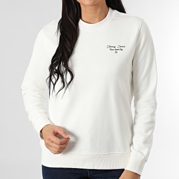 Tommy Jeans - Sweat Crewneck Femme Essential Logo 1960 Beige Clair