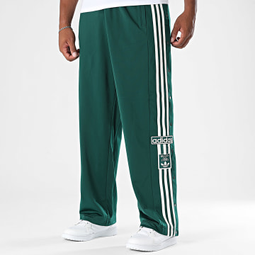 Adidas Originals - Pantalon Jogging A Bandes Adibreak KD6659 Vert Foncé Blanc