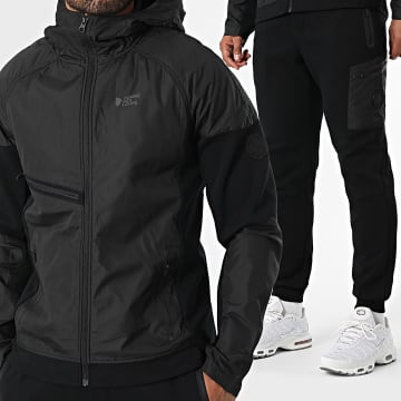Comme Des Loups - Ensemble Veste Capuche Zippée Et Pantalon Jogging Staten Island Noir