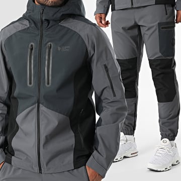 Comme Des Loups - Reflecterend Utah Grijs Houtskool Grijs Zwart Trainingspak