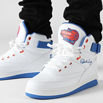 Ewing Athletics - Sneakers Montantes Rebound Core 33 Hi With Strap 1RBE001 White Royal Orange
