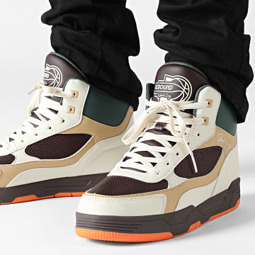 Ewing Athletics - Rebound Shake N Bake Hi-Top Sneakers 1RMBE07 Zand Beige Donkerbruin