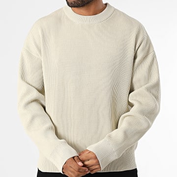 Jack And Jones - Pull Côtelé Union Beige