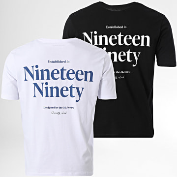 Jack And Jones - Juego De 2 Camisetas Ninety Negro Blanco