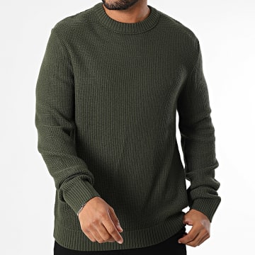 Jack And Jones - Pull Texturé Roy Vert Foncé