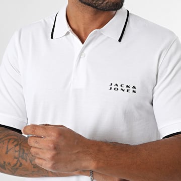 Jack And Jones - Polo Manches Courtes Stance Blanc