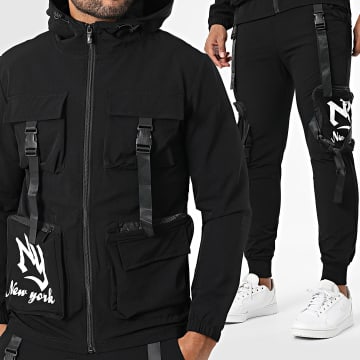 MTX - Ensemble Veste Capuche Zippée Et Pantalon Cargo 537 Noir