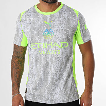 Puma - Manchester City 3rd Jersey Replica Camiseta de fútbol 780362 Beige Verde Fluo