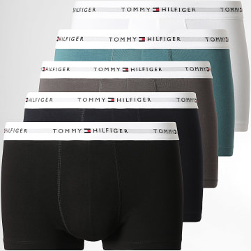 Tommy Hilfiger - Lot De 5 Boxers 3432 Bleu Pétrole Gris Anthracite Bleu Marine Blanc Noir
