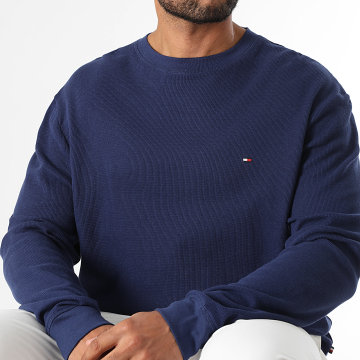 Tommy Hilfiger - Sweat Crewneck Waffle Top 3620 Bleu Marine