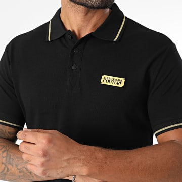 Versace Jeans Couture - Slim Polo met korte mouwen 79GAGT08-CJ01T Zwartgoud