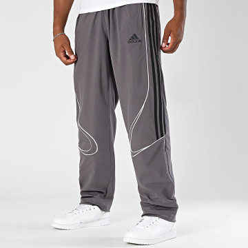 Adidas Sportswear - Pantalon Jogging A Bandes Teamgeist JW5870 Gris Anthracite