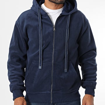 MTX - 824 Sudadera polar con capucha y cremallera Azul marino
