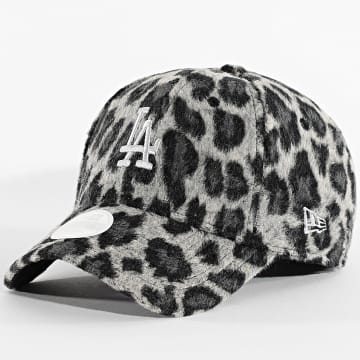 New Era - Casquette Femme Cosy Animal 9Forty Los Angeles Dodgers 60691313 Gris Noir Léopard