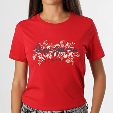 Pepe Jeans - Tee Shirt Femme Bero PL5000049 Rouge