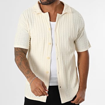 Ikao - Camisa de manga curta texturada 107 Bege claro