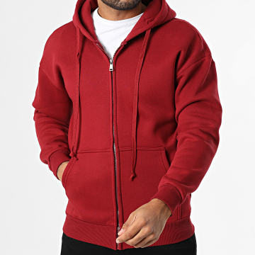 MTX - Sudadera con capucha y cremallera 010 Burdeos