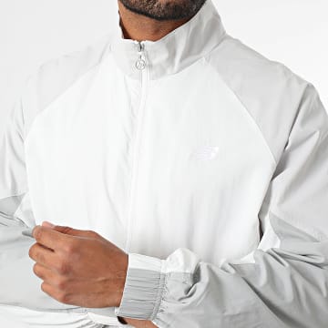 New Balance - Casaco Achieve Relaxed Fit Zip MJ53556 Branco Cinzento