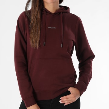Teddy Smith - Felpa con cappuccio da donna Solene 30817110D Bordeaux