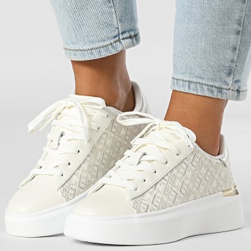 Tommy Hilfiger - Baskets Femme Monogram Platform 9155 Ivory Silk
