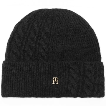 Tommy Hilfiger - Bonnet Femme Elevated Chic Fluffy 7784 Noir