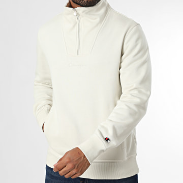 Champion - Sweat Col Montant Zippé 221229 Beige Clair