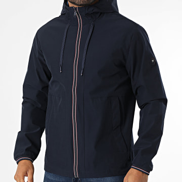 Jack And Jones - Windbreaker Hooded Zipper Brook Navy Blue