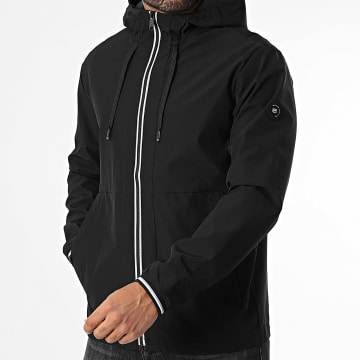 Jack And Jones - Giacca a vento con cappuccio e zip Brook Nero