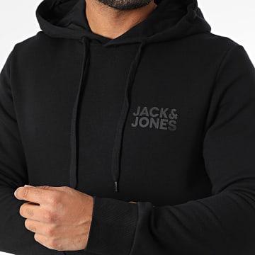 Jack And Jones - Sweat Capuche Corp Logo Noir