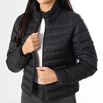 Only - Chaqueta de pluma con cremallera Tahia, negra, para mujer