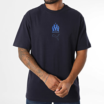 Puma - Tee Shirt OM Football Statement Celle 781592 Bleu Marine