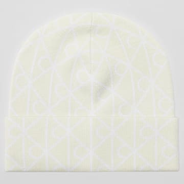 Calvin Klein - Bonnet Emblem AOP JCQ Fine 050G Beige Blanc