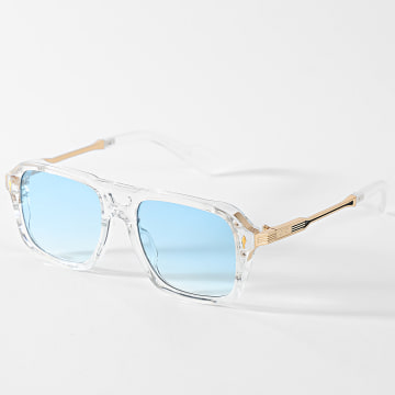 Classic Series - Lunettes De Soleil 707 Transparent Doré Bleu Dégradé
