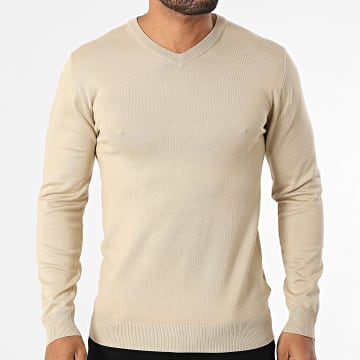 Frilivin - Jersey cuello pico 920 Beige