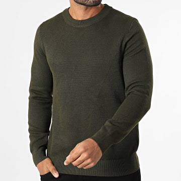 Frilivin - Textured Crewneck Sweat 190 Caqui Verde