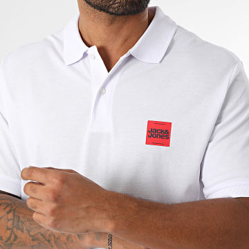 Jack And Jones - Polo Manches Courtes Brandy Blanc