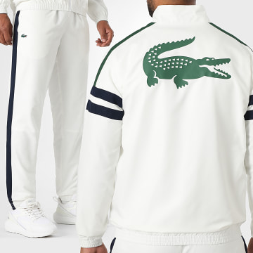 Lacoste - Ensemble De Survetement Logo Crocodile Beige Clair Bleu Marine