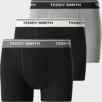Teddy Smith - Set van 3 boxershorts 1TS-52 Zwart Heidegrijs