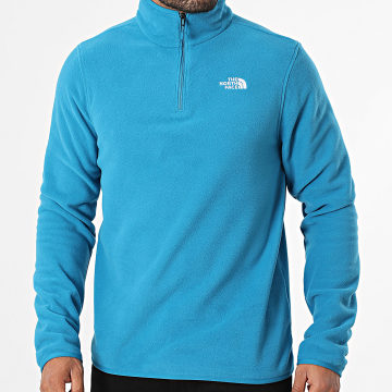 The North Face - Sweat Polaire Col Zippé Glacier Fleece A8D0Q Bleu Roi