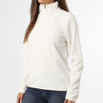 The North Face - Sweat Polaire Col Zippé Femme Glacier Fleece A8D2J Beige Clair